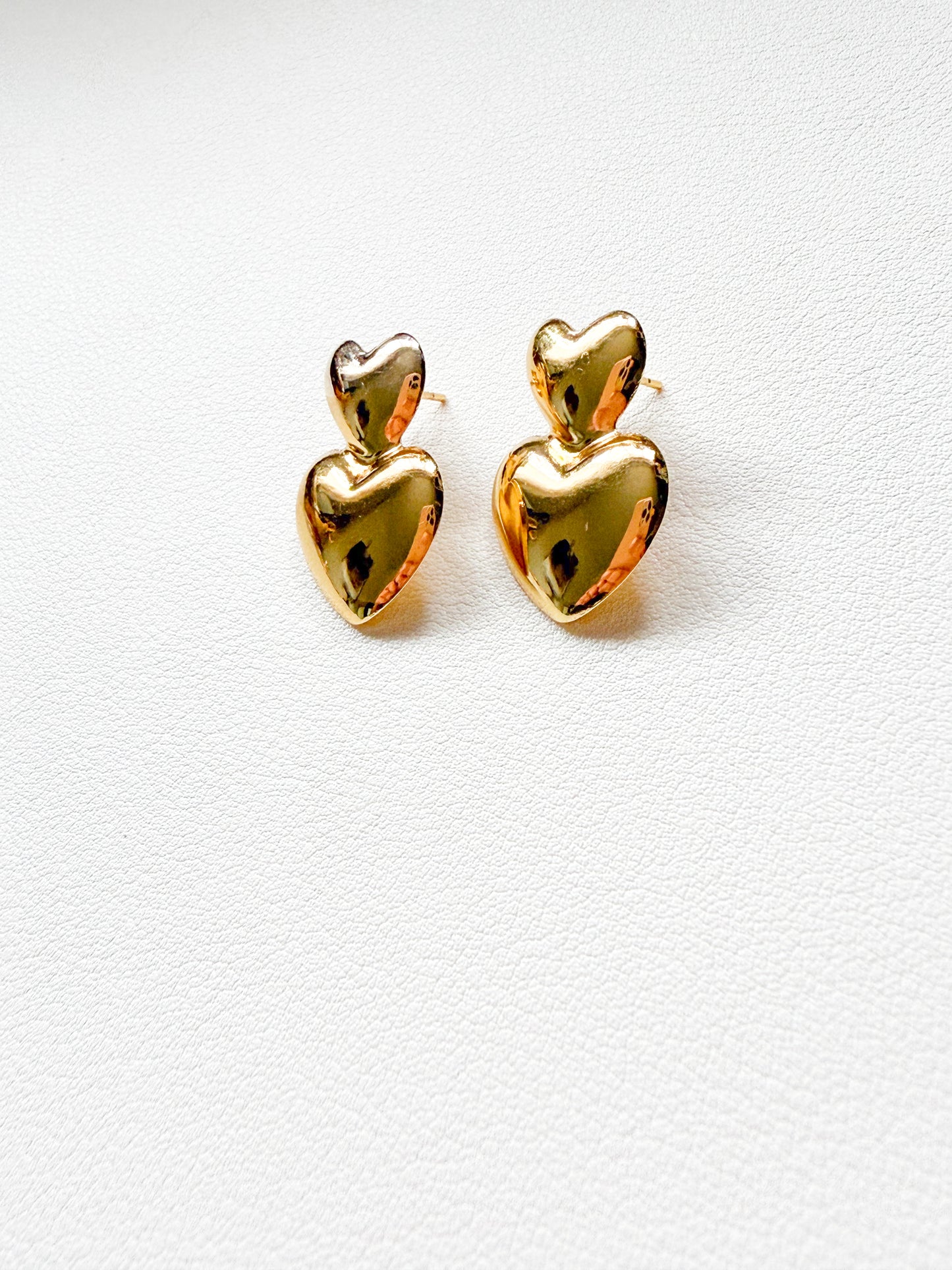 Polished Heart Drop Earrings