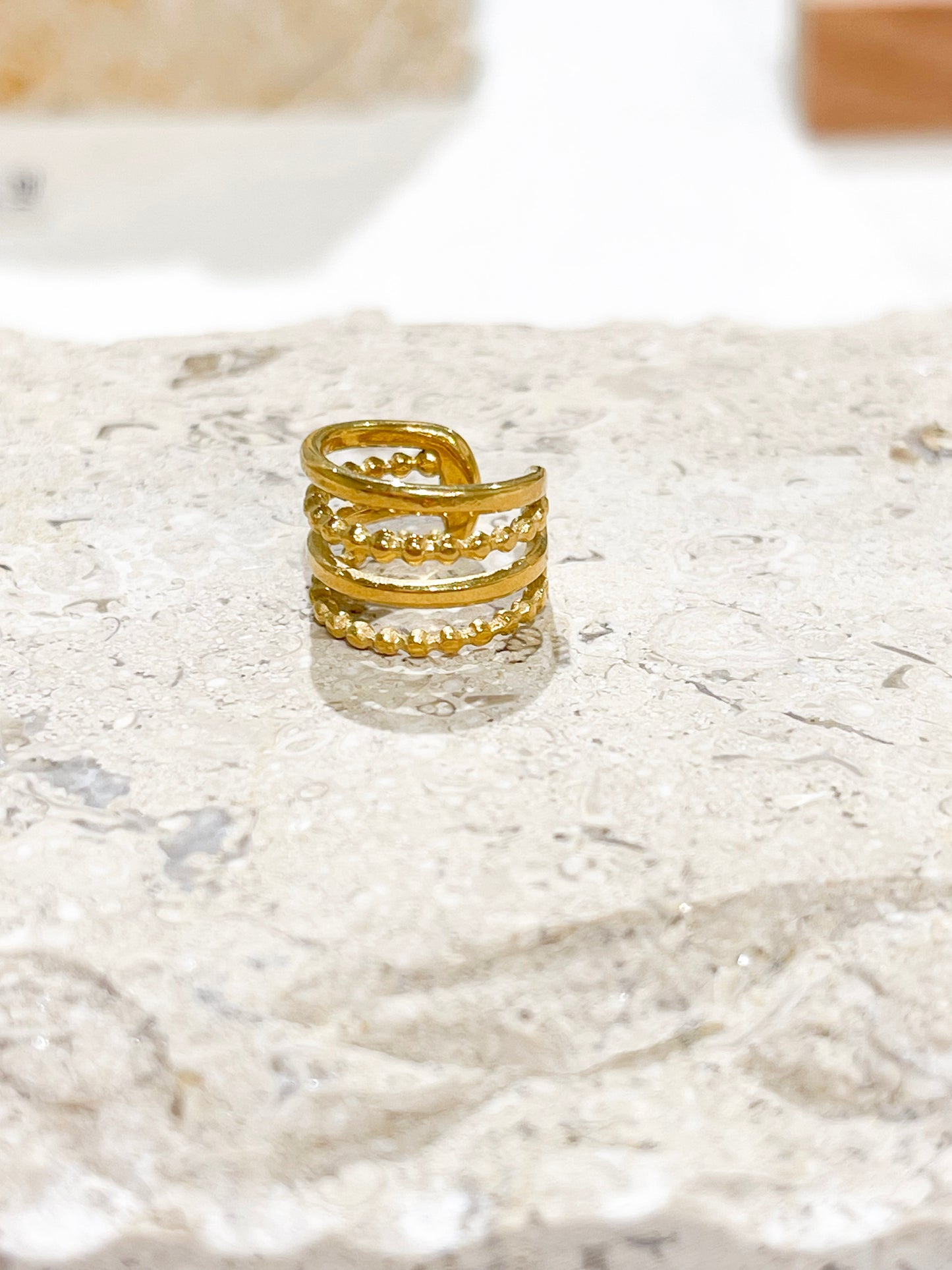 Gold Tribal Ear Cuff image 0
