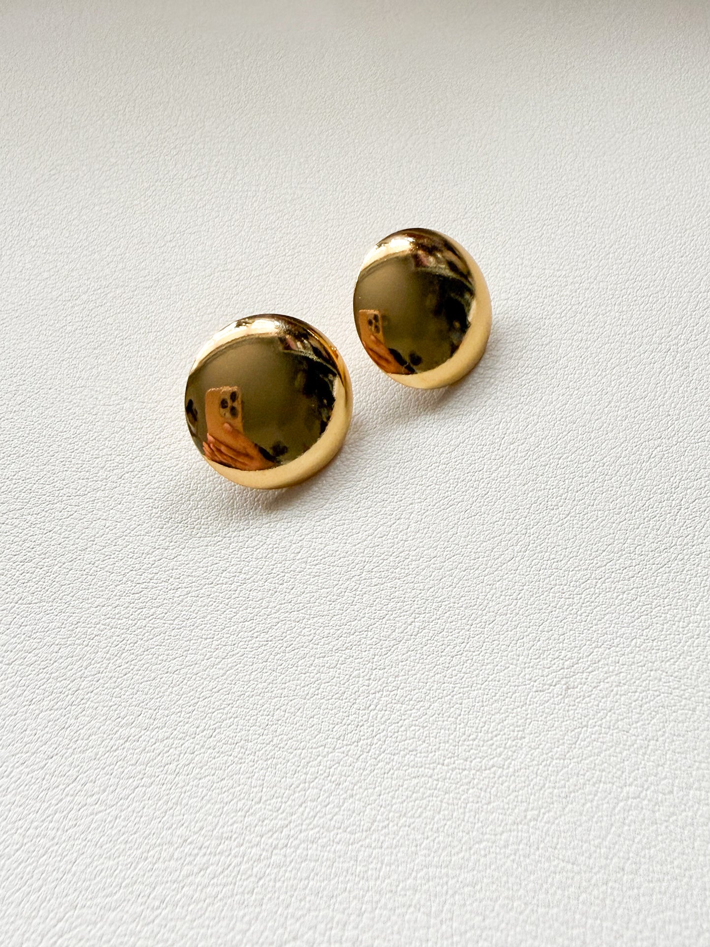 Polished Dome Stud Earrings