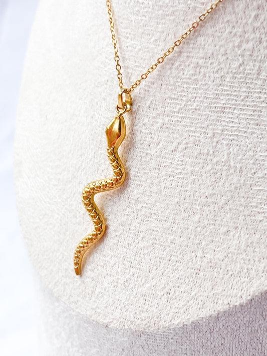 Golden Snake Necklace image 1