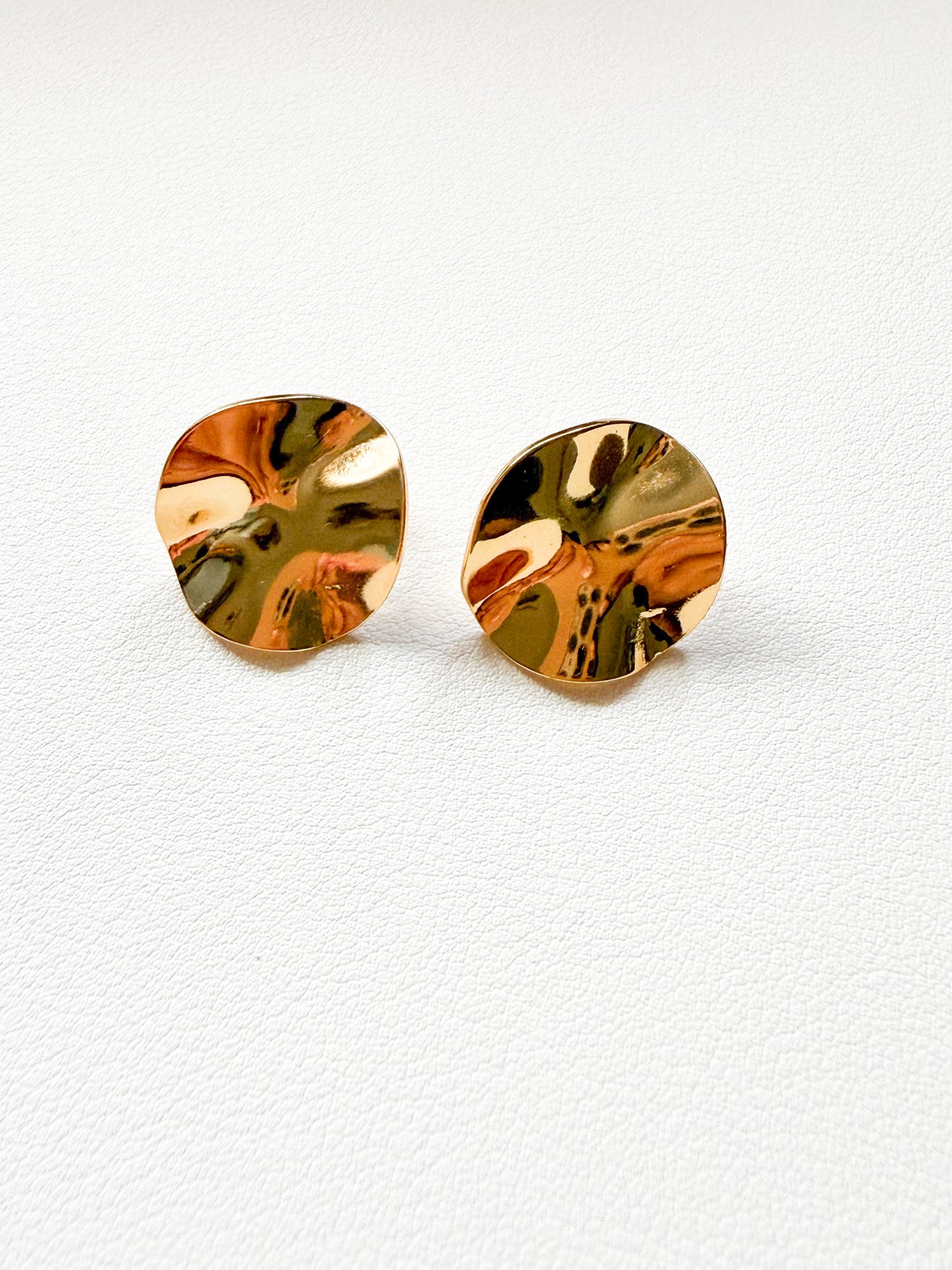 Sculpted Wave Stud Earrings
