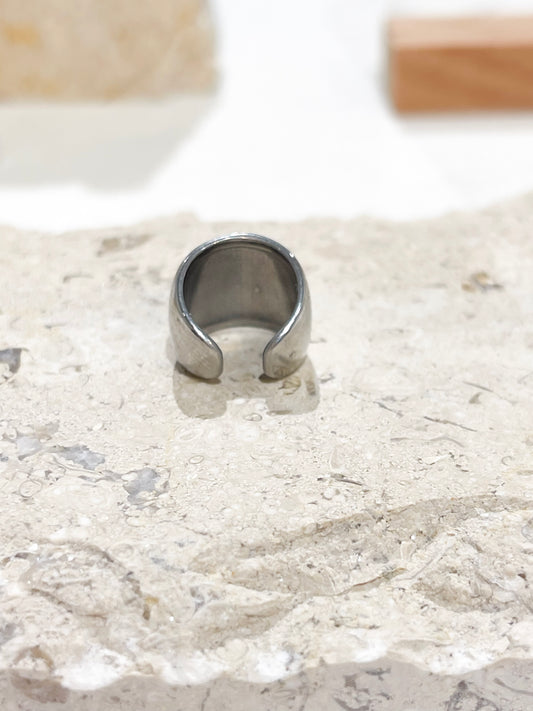 Silver Barrel Ear Cuff image 1