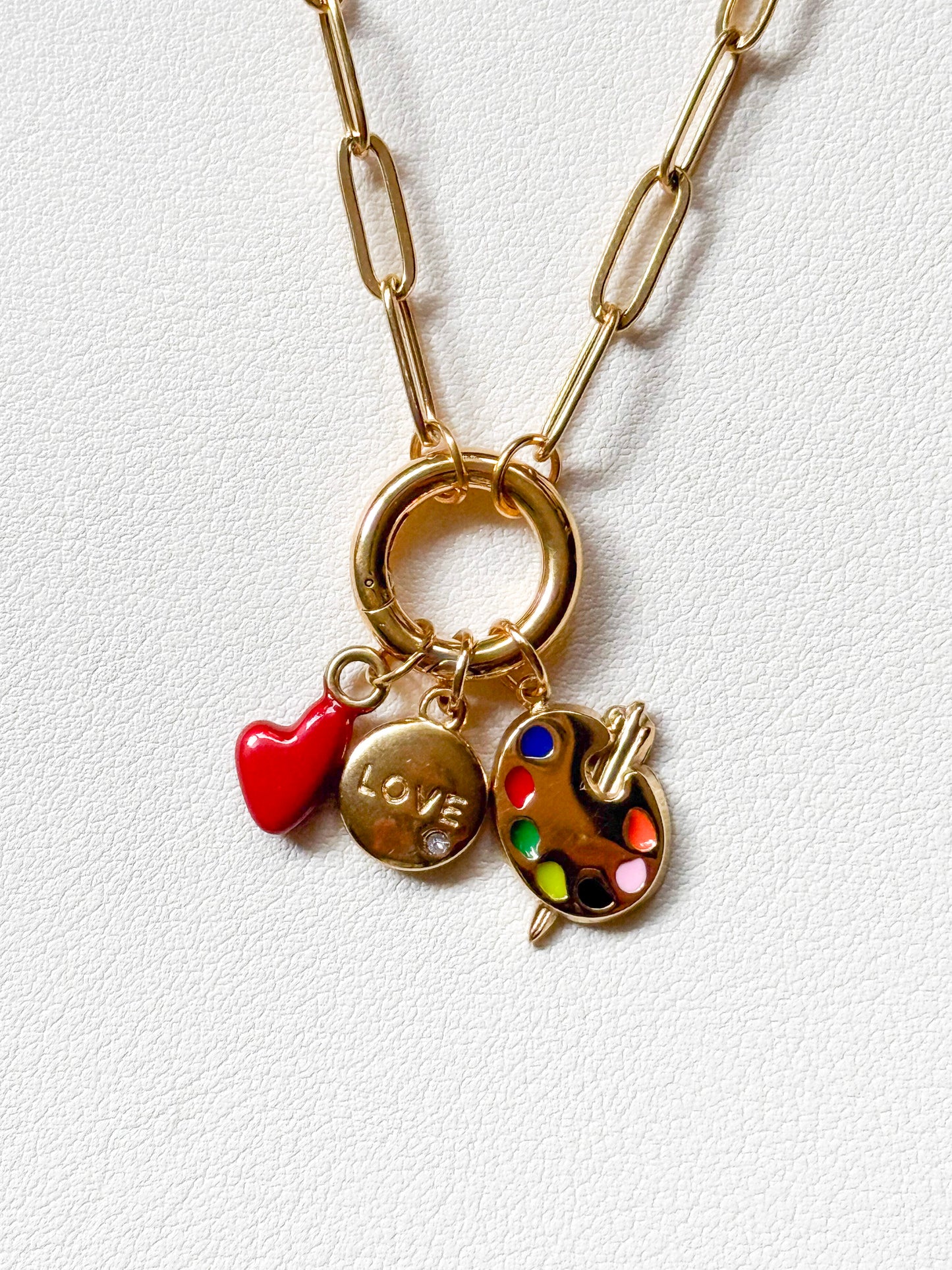 Creative Heart Charm Necklace