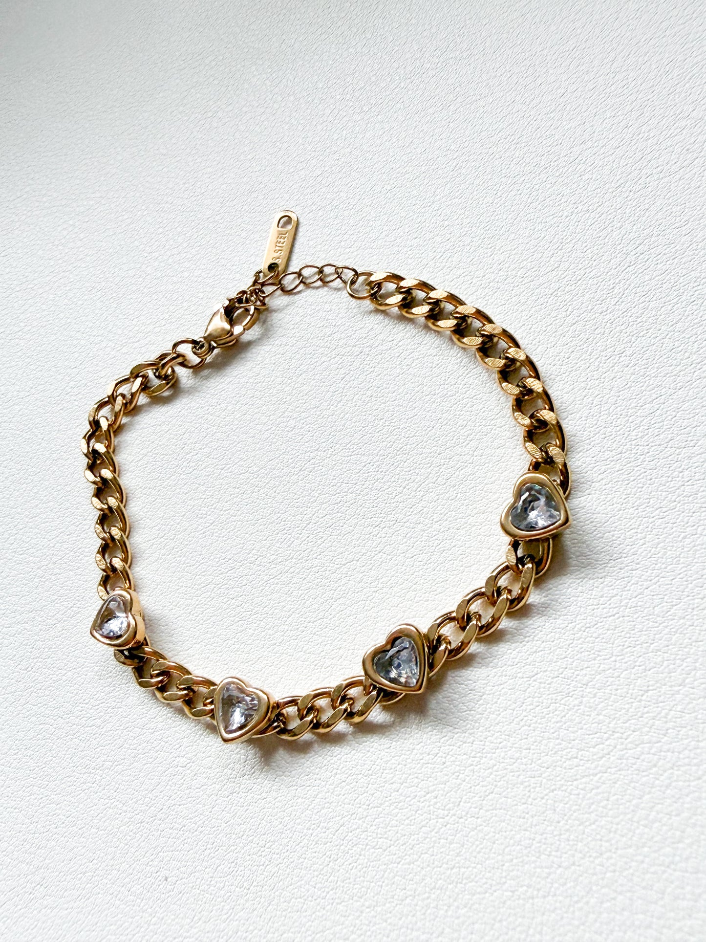 Heart Link Chain Bracelet