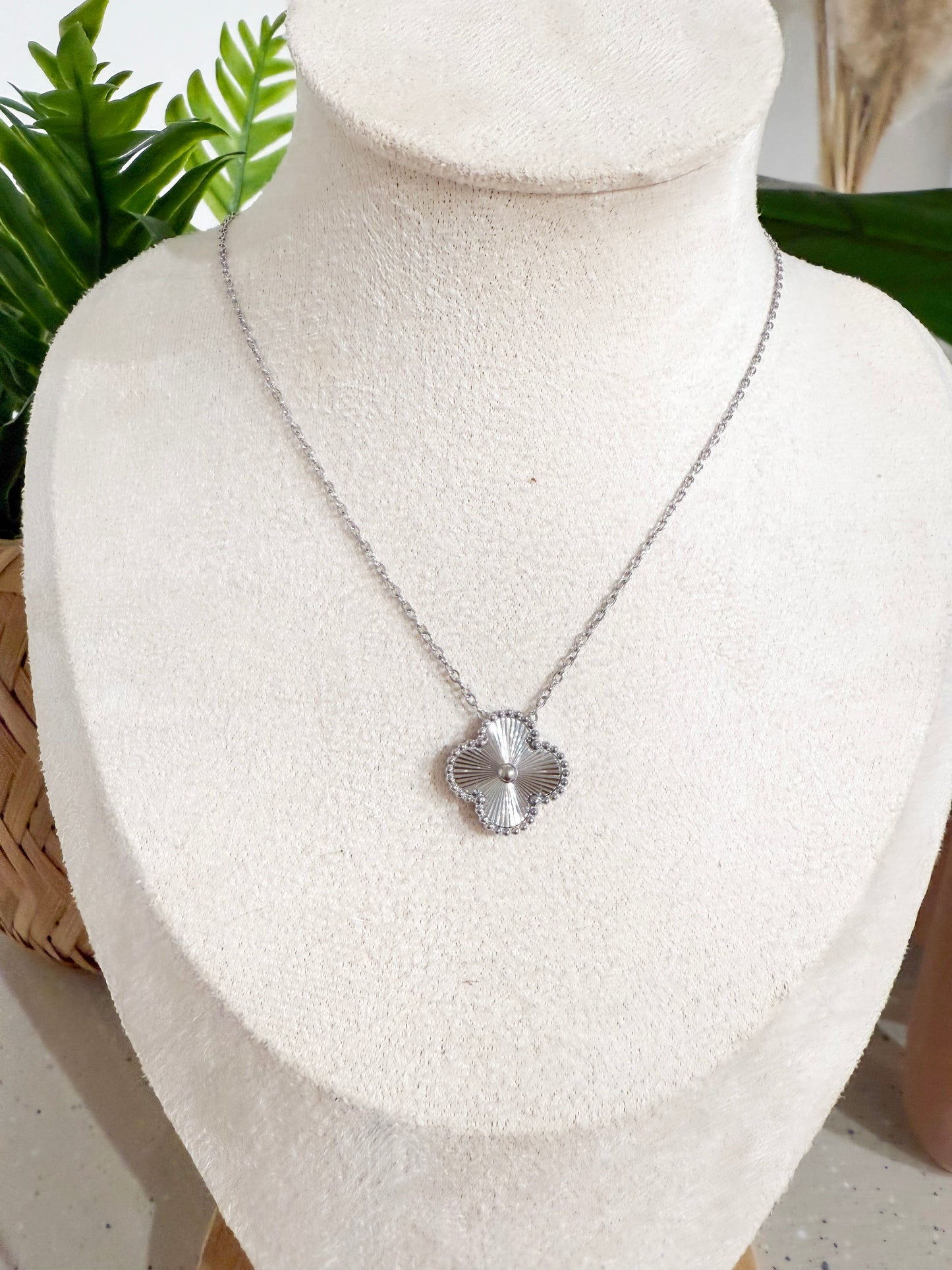 Silver Clover Necklace