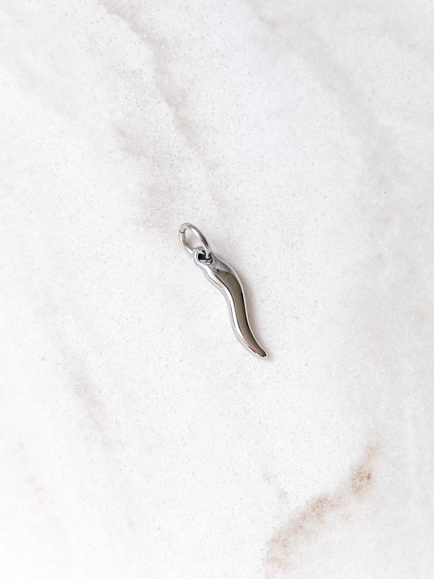 Silver Cornicello Charm