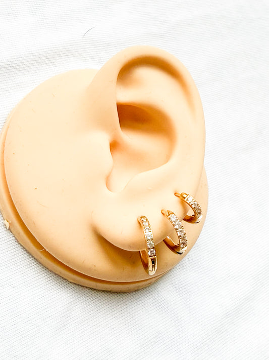 Sparkle Huggie Hoops