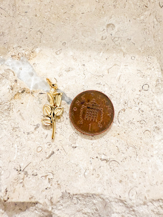 Gold Rose Charm