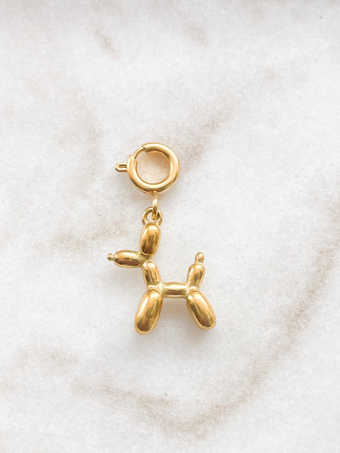 Balloon Dog Charm - Gold