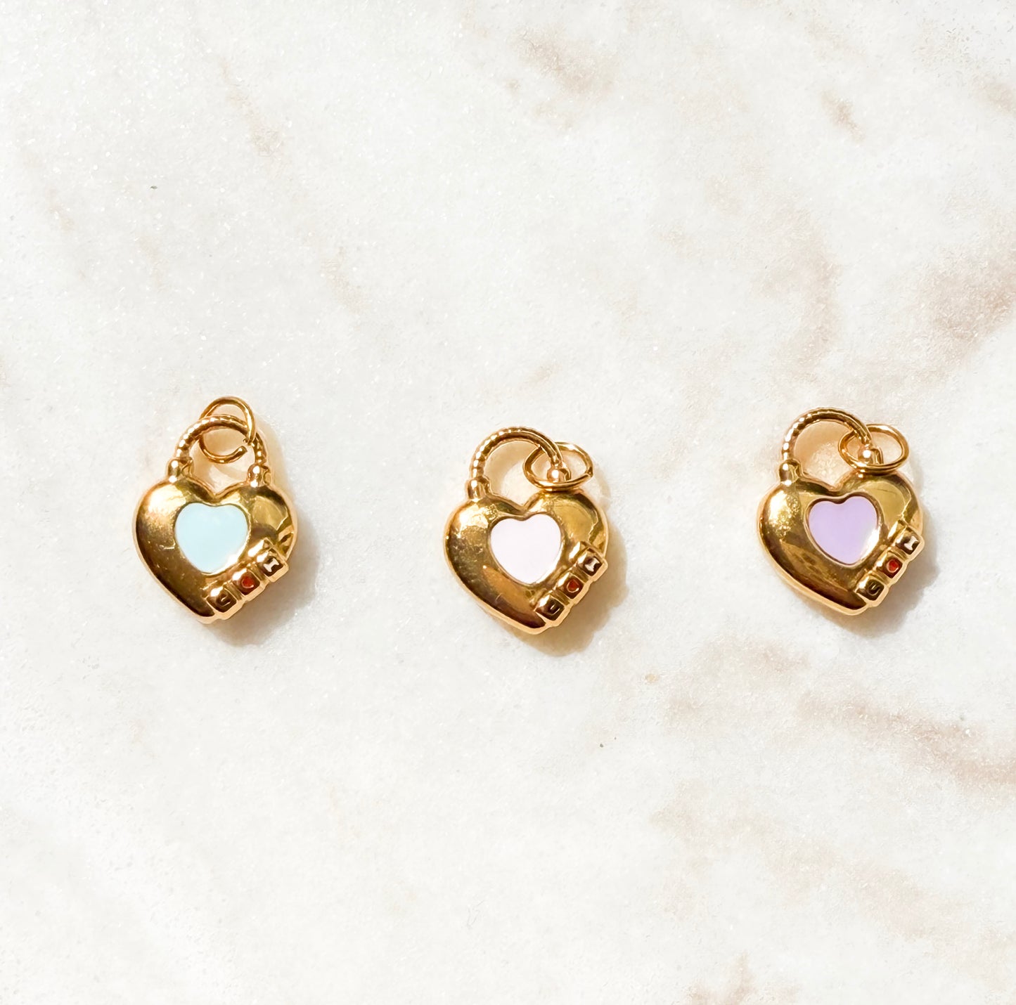 Lilac Love Lock Charm