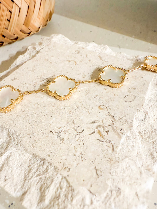 Mother of Pearl Clover Bracelet