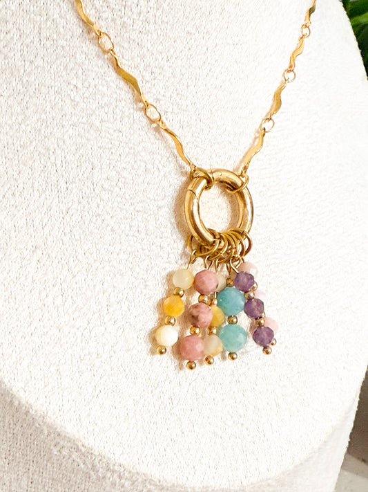 Yellow Shell Stone Charm