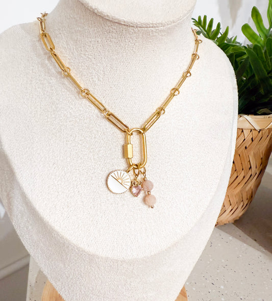 Topaz Double Bead Charm