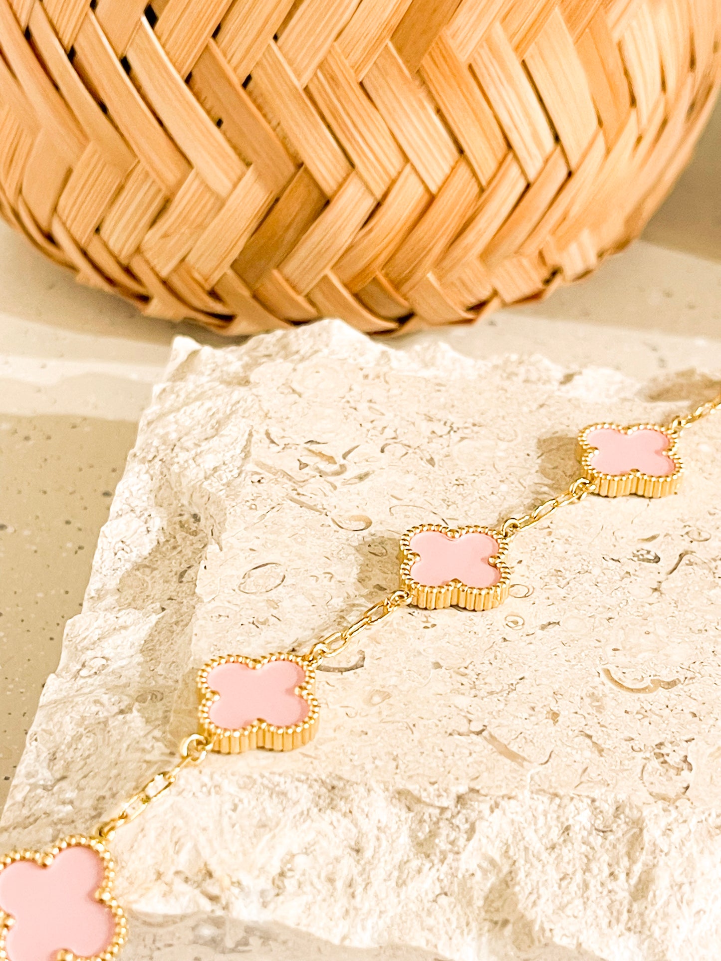 Pink Clover Bracelet
