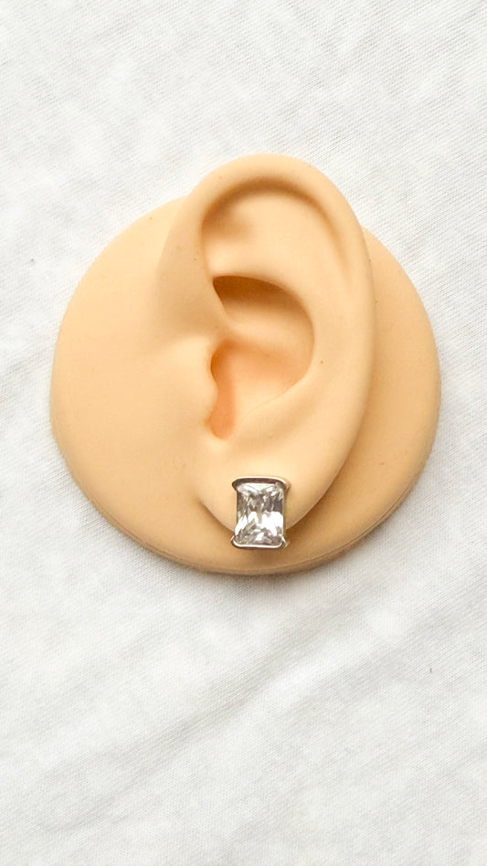 Radiance Rectangle Stud Earrings