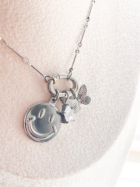 Smile Charm- Silver