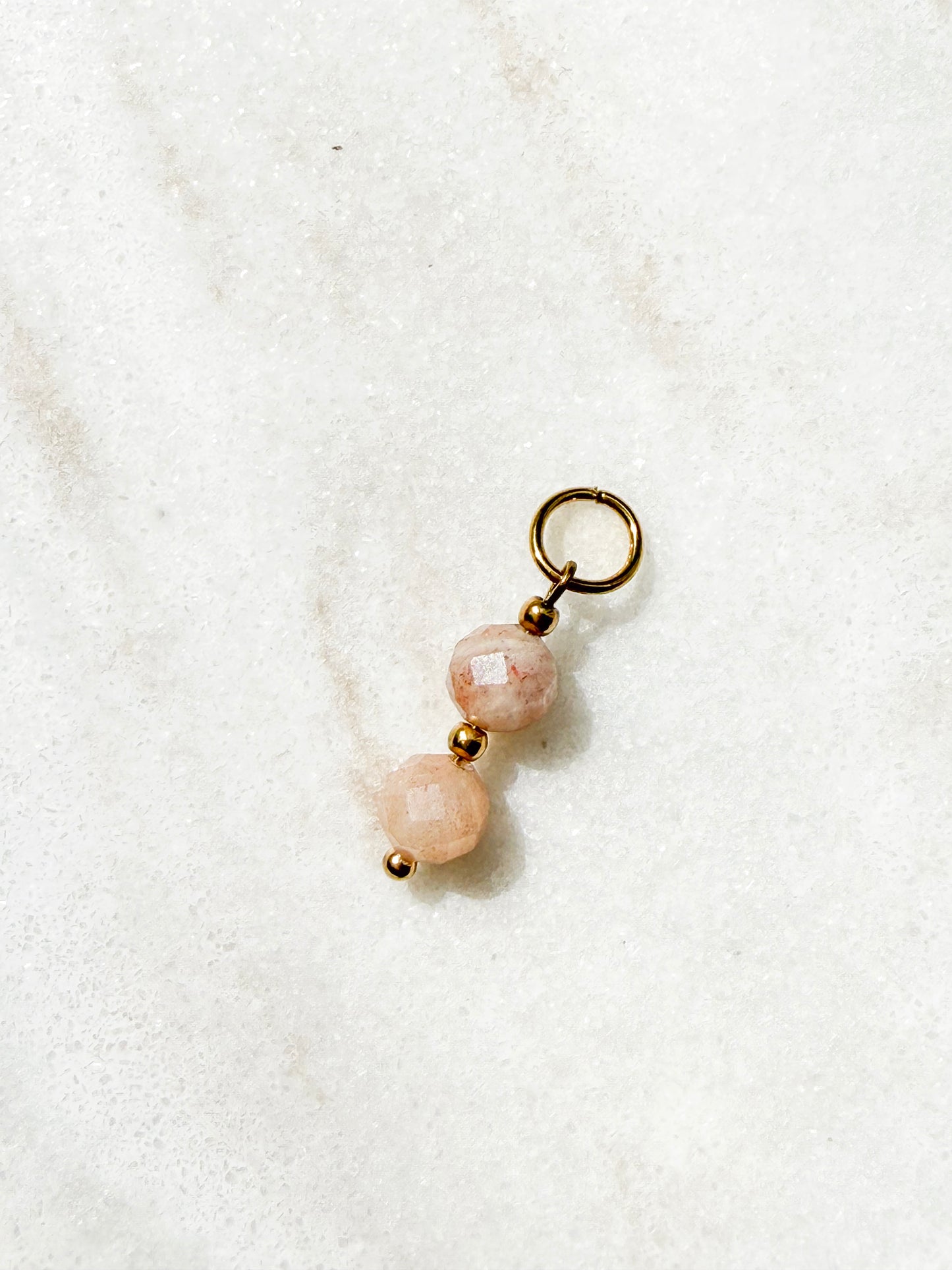 Topaz Double Bead Charm