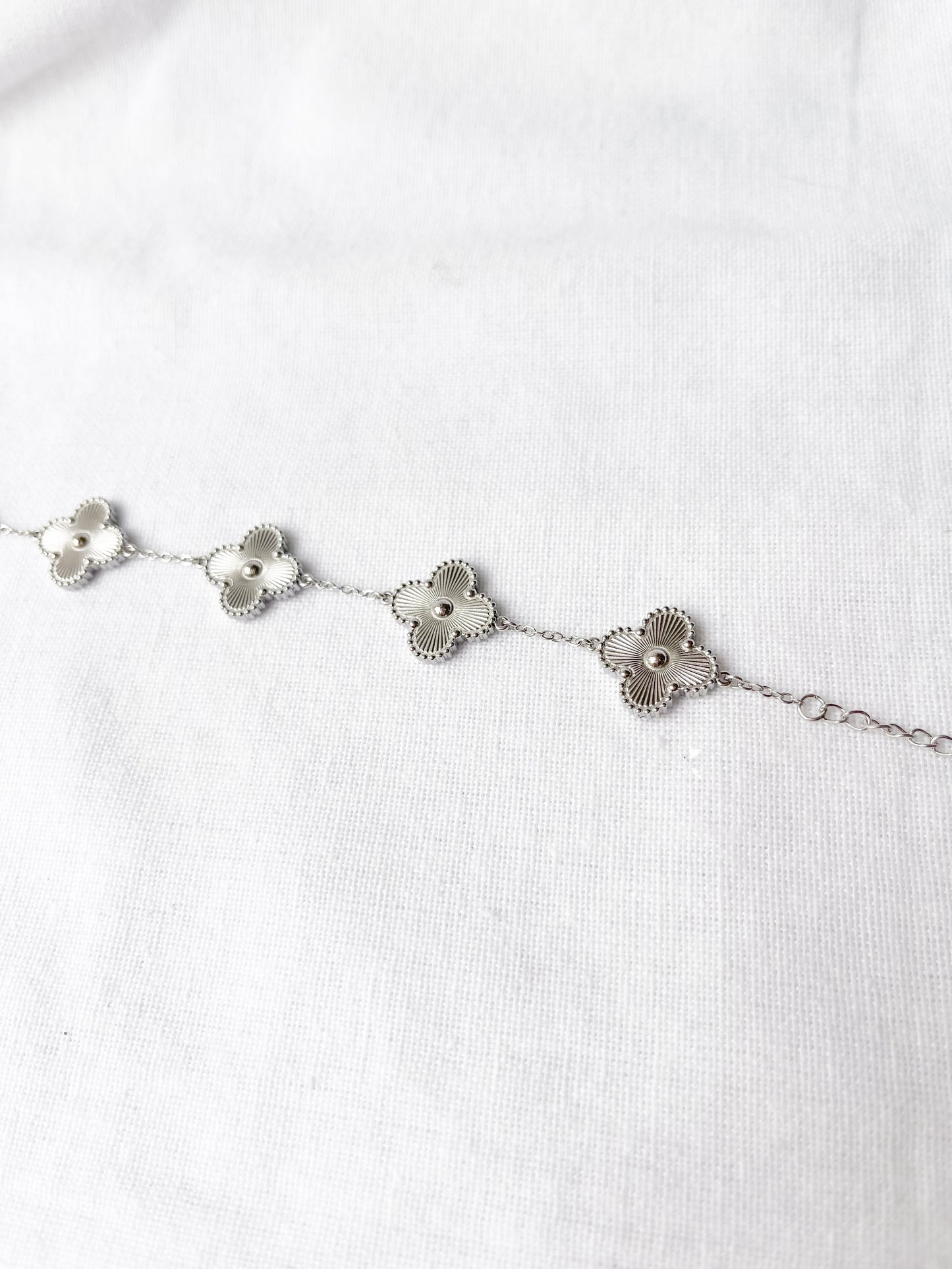 Silver Clover Bracelet