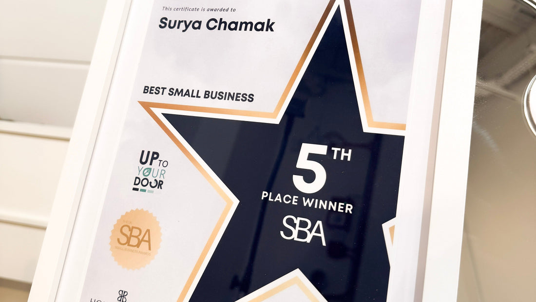 Shining Bright: Surya Chamak Named Top 5 Finalist for "Best Small Business" at the SBA Awards!