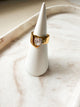 Crystal Heart Signet Ring