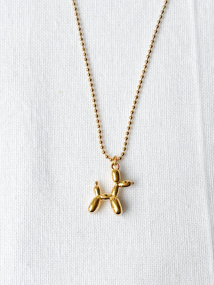 Gold Mini Balloon Dog Necklace  image 0