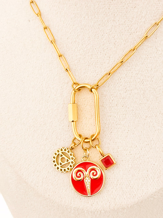 Paper Clip Twist  Carabiner Necklace image 1
