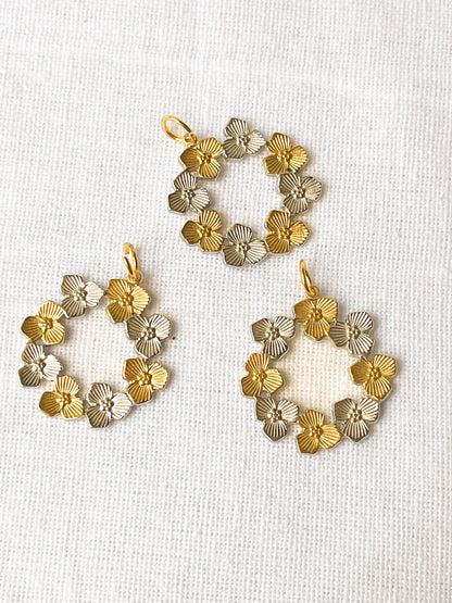 Golden Blossom Wreath Charm image 0