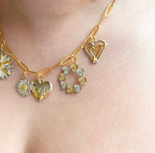 Golden Blossom Wreath Charm image 1