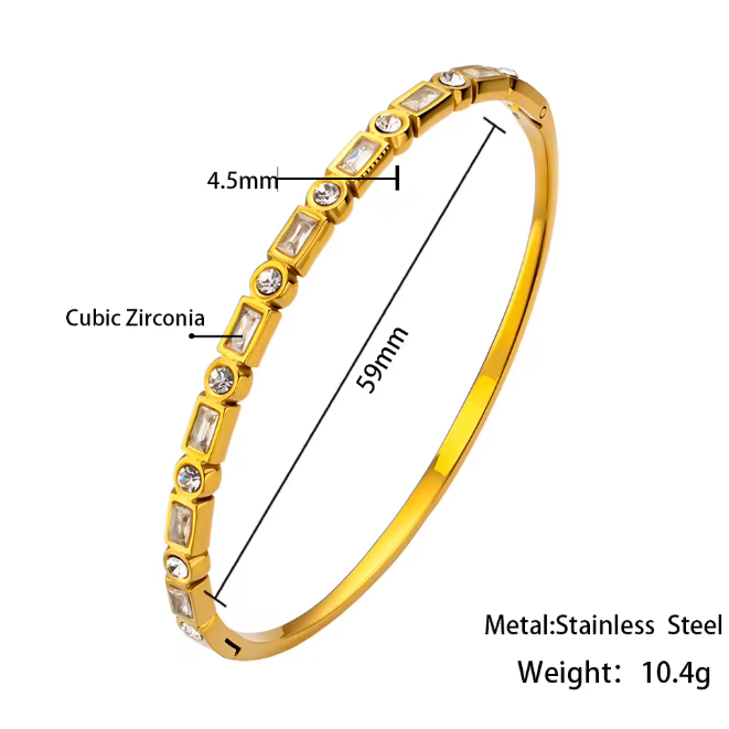 Geo Crystal Bangle
