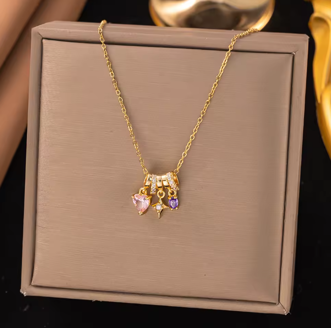 Gemstone Charm Necklace