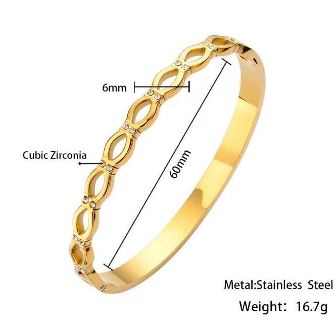 Infinity Sparkle Bangle