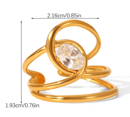 Orbit Crystal Ring