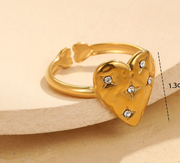 Crystal Heart Ring