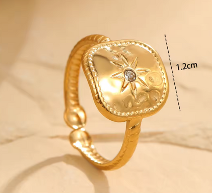 Radiant Star Signet Ring