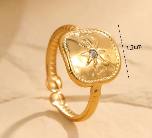 Radiant Star Signet Ring