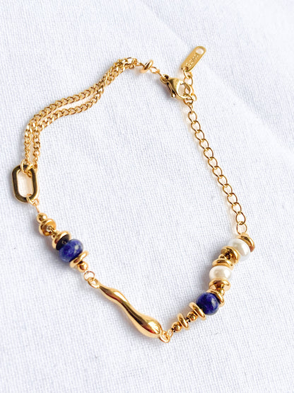 Lapis and Pearl Bracelet image 0