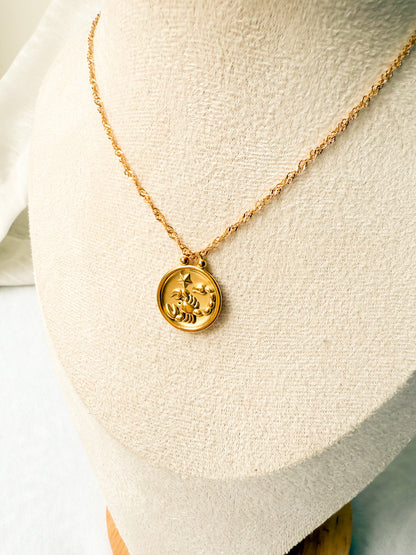 Zodiac Coin Necklace