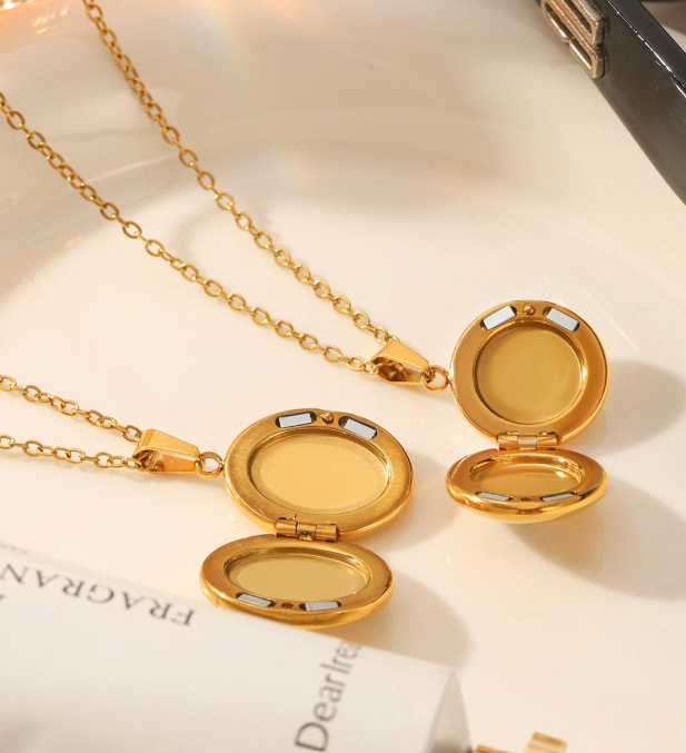 Moon & Stars Locket Necklace
