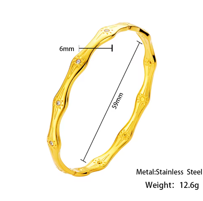 Sculpted Wave Bangle