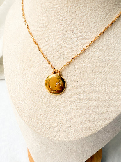 Zodiac Coin Necklace