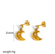 Moon Drop Stud Earrings
