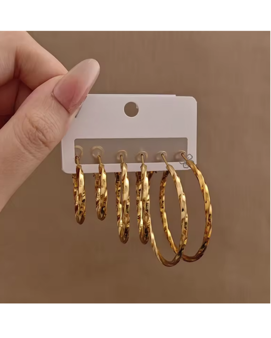 Textured Hoop Trio Set