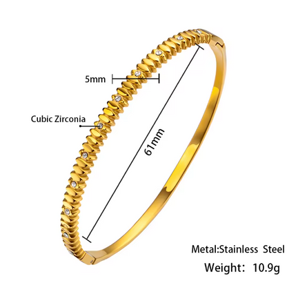 Twisted Crystal Bangle