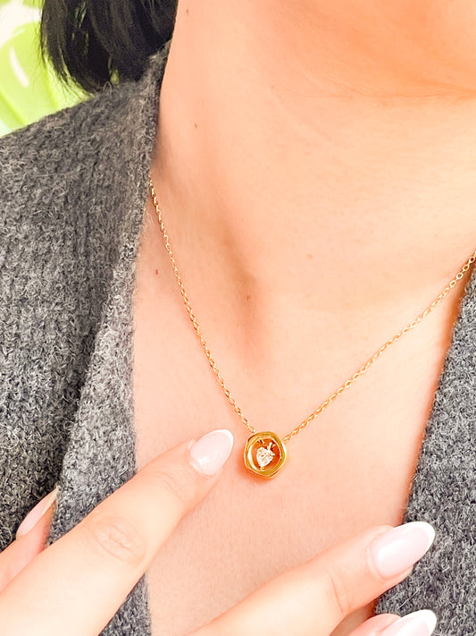 Gold Heartstring Necklace image 1