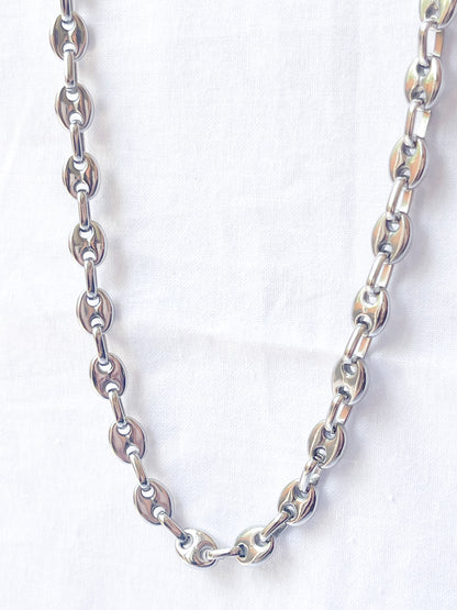 Silver Coffee Bean Necklace image 1