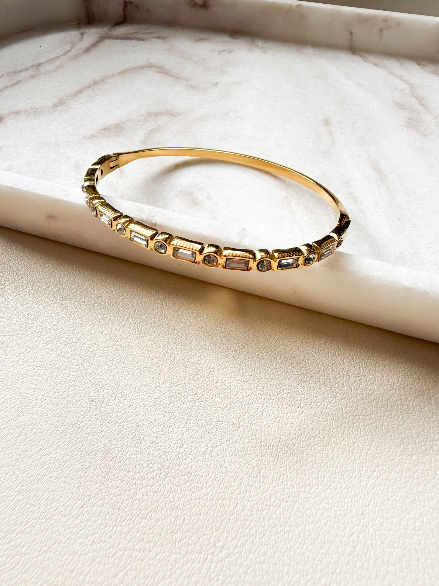Geo Crystal Bangle