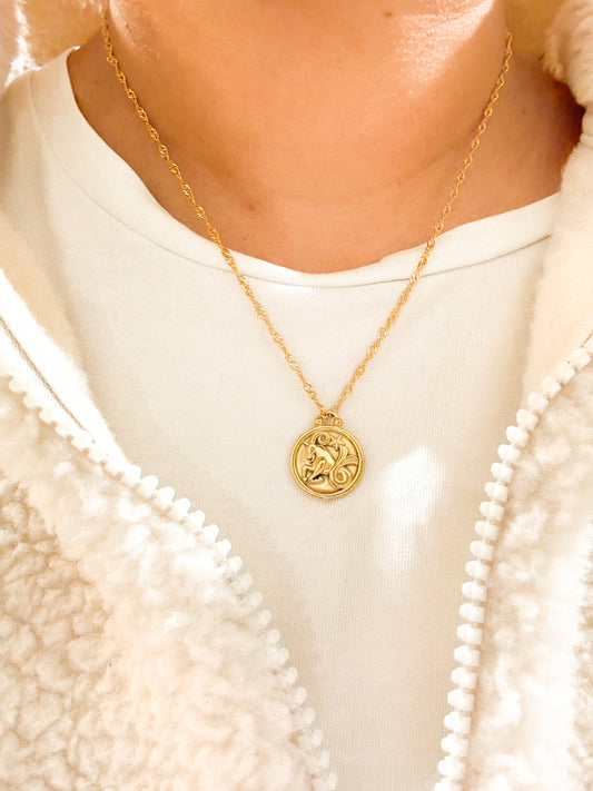 Zodiac Coin Necklace
