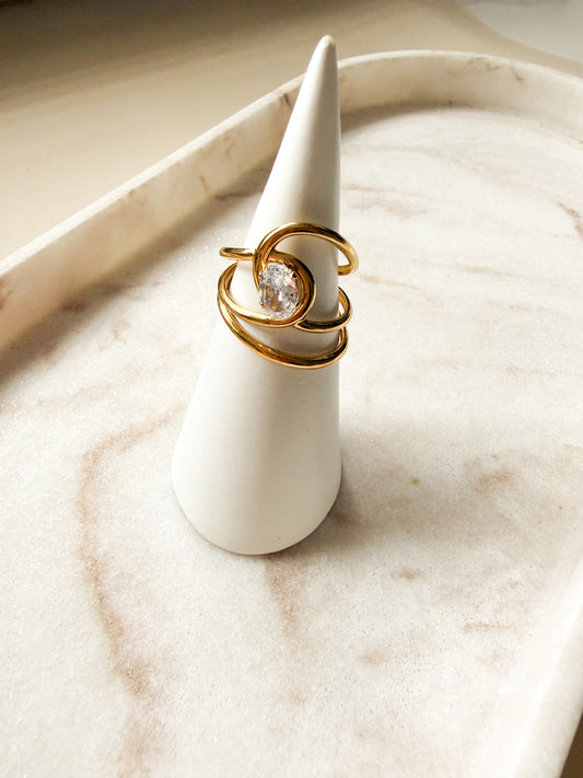 Orbit Crystal Ring