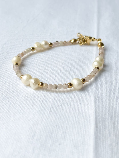 Kunzite & Freshwater Pearls Bracelet image 0