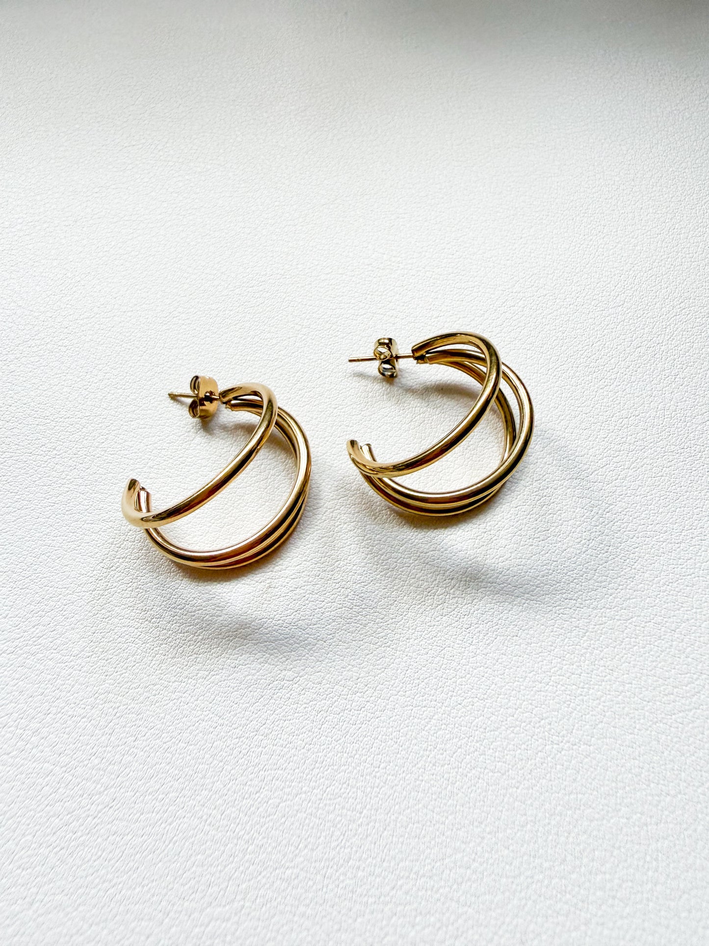Double Curve Hoop Earrings